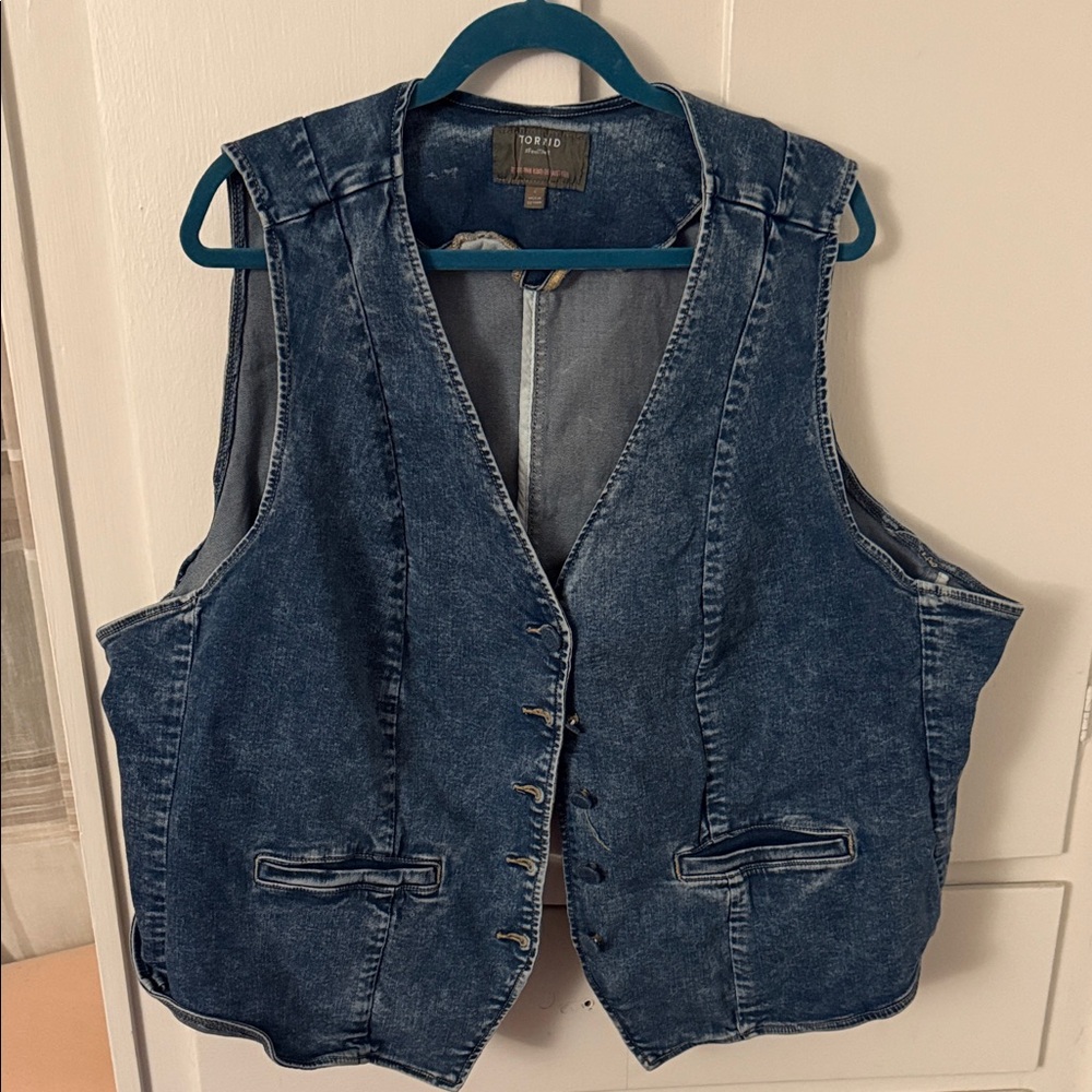 Torrid Dark Blue Denim Vest